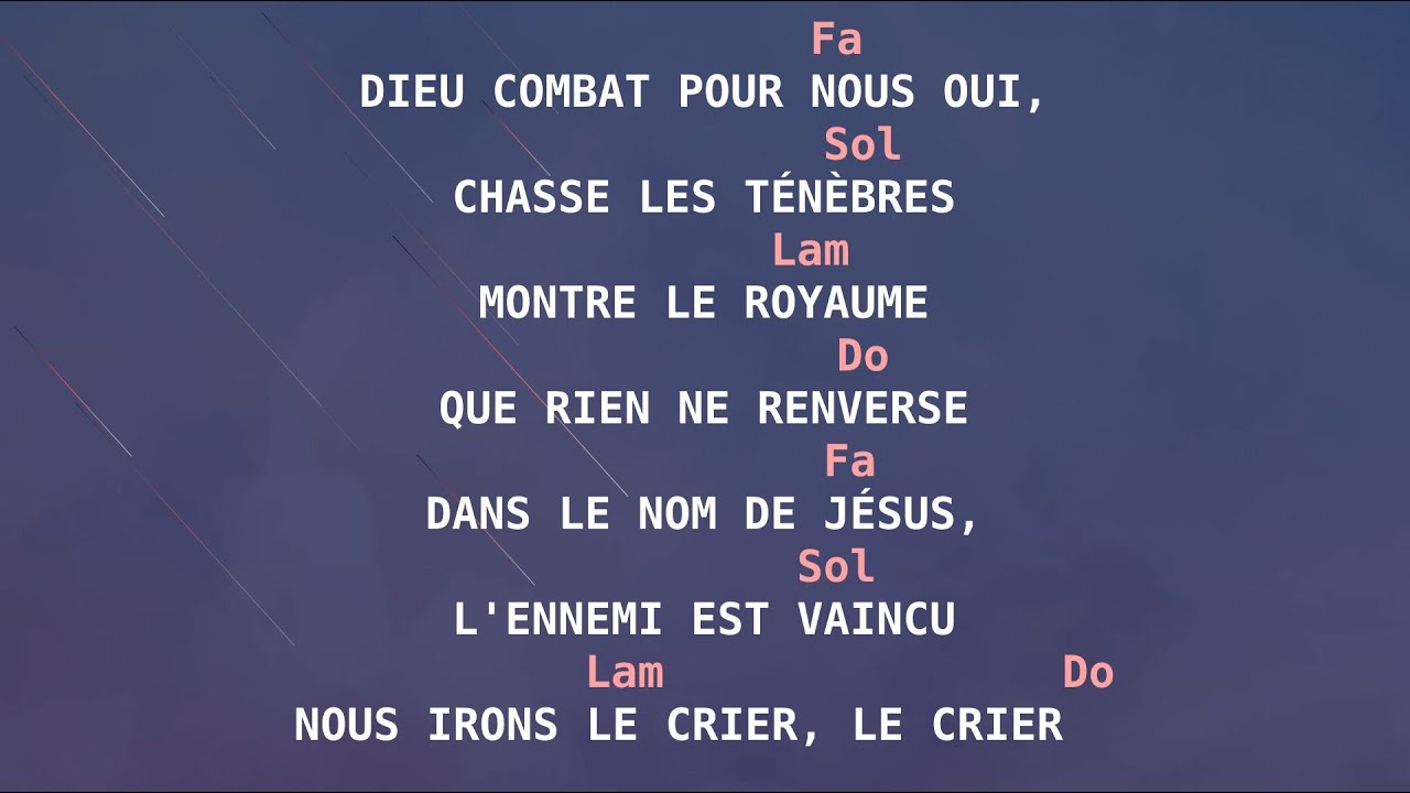 Au Nom de Jésus paroles accords