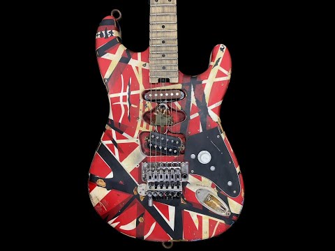 EVH frankenstrat Lefty franky type 2018-2023 - Black & Red, White image 10