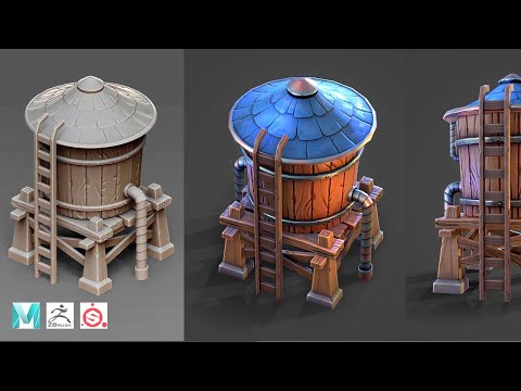 Autodesk Maya 2020, Zbrush 2020, Substance Painter - Stylized Water Tower