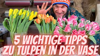 5 Tipps vom Profi damit Tulpen länger schön in der Vase stehen - Erklärungen für deine Frühlingsdeko