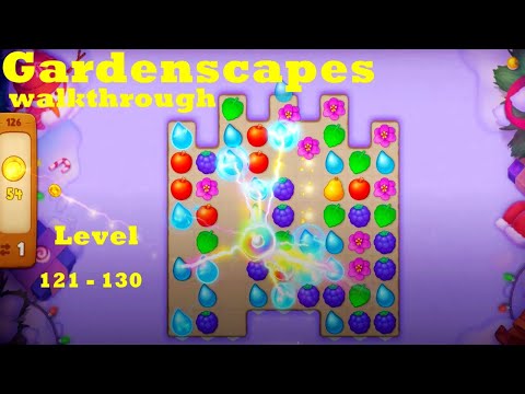 Gardenscapes Level 121 - 130 HD | hard level | super hard level |gameplay | ios | android | PC game