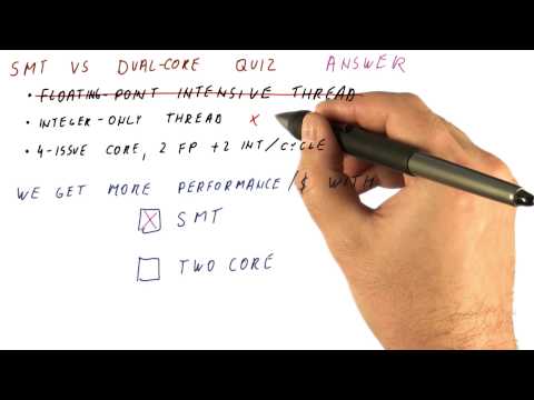 SMT Vs Dual Core Solution Quiz - Georgia Tech - HPCA: Part 5