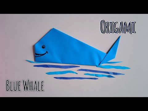 How to make paper blue Whale। Origami fish paper craft for DaIY creators । Origami Blue Whale