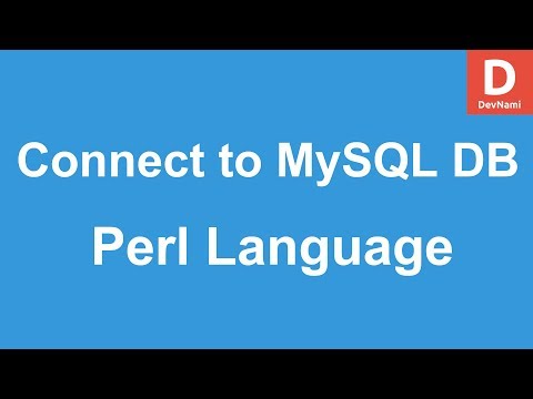Perl Programming MySQL Connect to Database Server