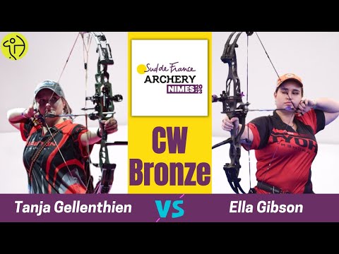Tanja Gellenthien V Ella Gibson | CW Bronze | Nimes 2023 World Archery Indoor Series Stage 3