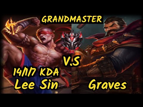 Cinkrof (LEE SIN) vs GRAVES - 14/1/7 KDA JUNGLE GAMEPLAY - EUW Ranked GRANDMASTER