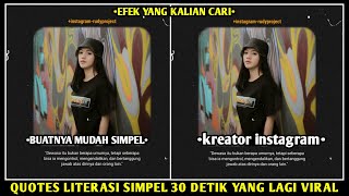 Download lagu VIRAL!! CARA MEMBUAT VIDEO QUOTES LITERASI 30 DETIK DI KINEMASTER mp3