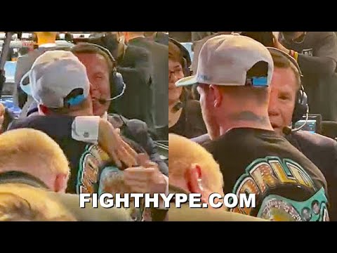 CANELO EMBRACES JULIO CESAR CHAVEZ SR. IMMEDIATELY AFTER STOPPING SAUNDERS; SHOW RESPECT & UNITY