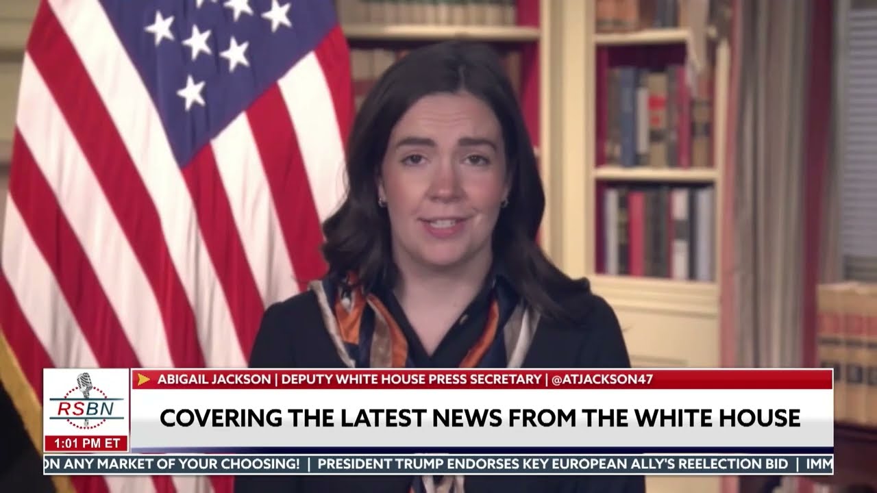 WATCH: White House Deputy Press Secretary Abigail Jackson Speaks with RSBN - 04/10/26