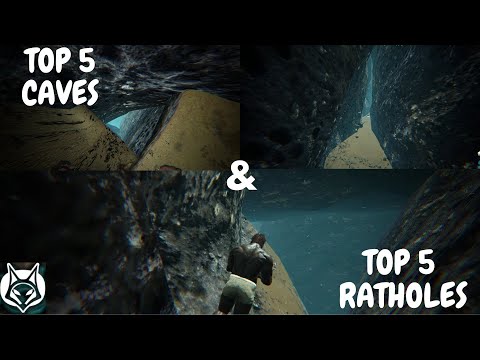 ARK|LOST ISLAND|TOP 5 UNDERWATER CAVES & TOP 5 UNDERWATER RATHOLES