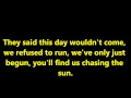 Chasing the sun the wanted lyrics 