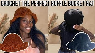DIY Crochet Ruffle Bucket Hat Pattern | Step-by-Step Tutorial for Beginners