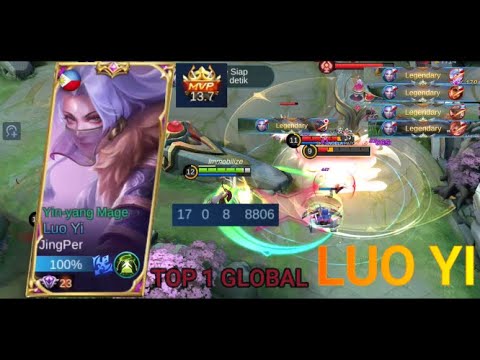 17 KILL I Luo Yi Insane Burst Damage - Top 1 Global Luo Yi [JingPer] - Good Teleport - MLBB