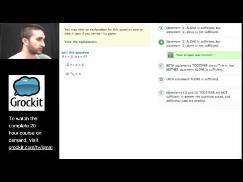 Grockit GMAT TV Lesson 5,  (Verbal Sentence Correction)