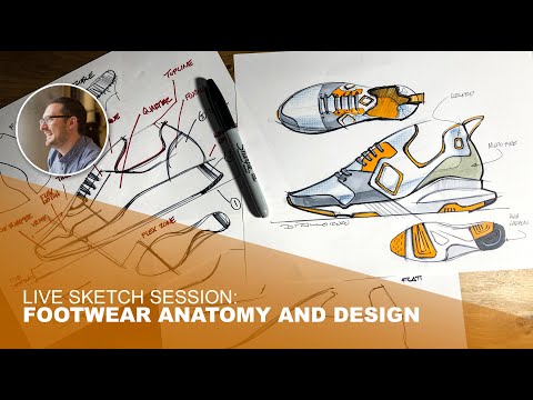 Live sketch session with a past Nike, Jordan, Converse designer: Footwear Anatomy and Design