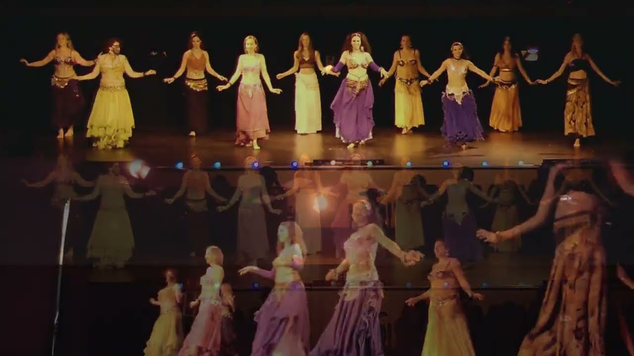 Danza del Vientre nivel Iniciación en el Festival ILUSIONES, alumnas de Leena Qadi