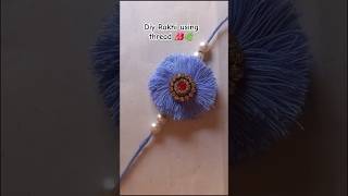 Diy Rakhi ✨️using thread role 🌺🌿 #rakshabandhan #diy #craft #diyrakhimaking