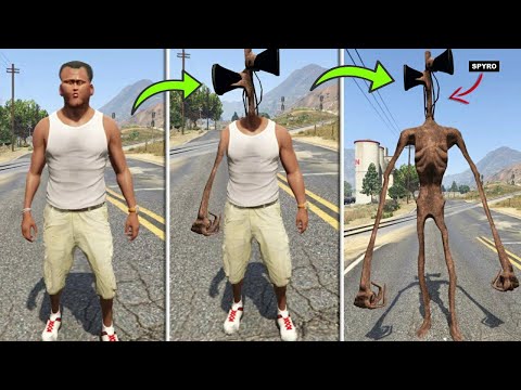 FRANKLIN becomes SIREN HEAD In GTA 5 Part 4 I Found SIREN HEAD