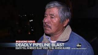 A fuel pipeline explodes north of Mexico City