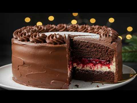 🎄I found the Best Christmas Chocolate Cake! Easy recipe to make at home!