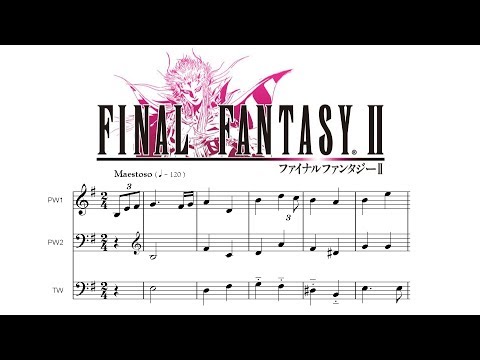 Soundtrack of Final Fantasy II (FC) w/ scrolling score
