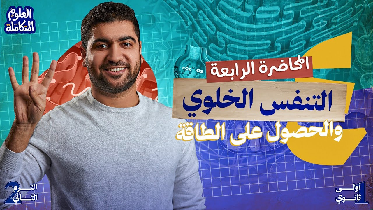 ٤- علوم متكامله اولي ثانوي 2026 الترم الثاني | المحاضرة الرابعة التنفس الخلوي والحصول على الطاقة 🔋