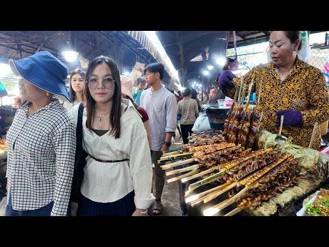 Best CAMBODIAN Street Food - Walking Tour Around Oudong Market, Kandal Province