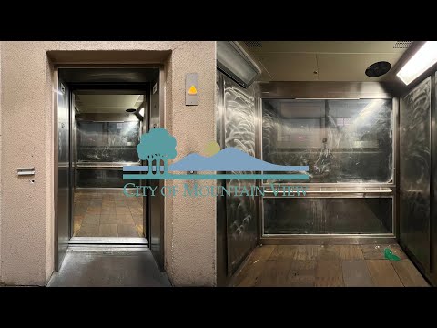 Disgusting ThyssenKrupp Hydraulic Scenic Elevator [Car 1] Cal-Bryant Garage - Mountain View, CA