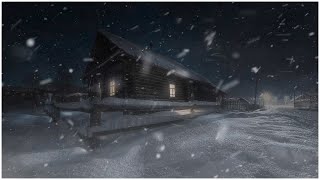 Loud Blizzard in a Mountain Village┇Howling Wind &amp; Blowing Snow