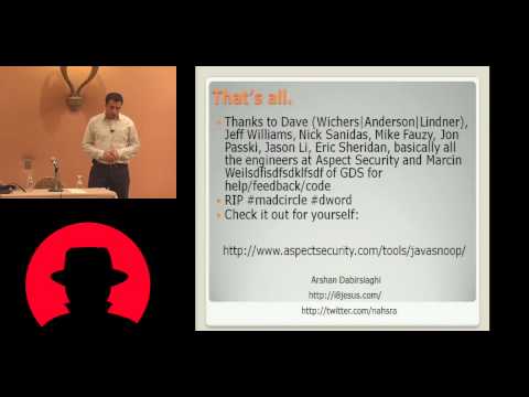 Black Hat USA 2010: JavaSnoop: How to Hack Anything Written in Java 4/4