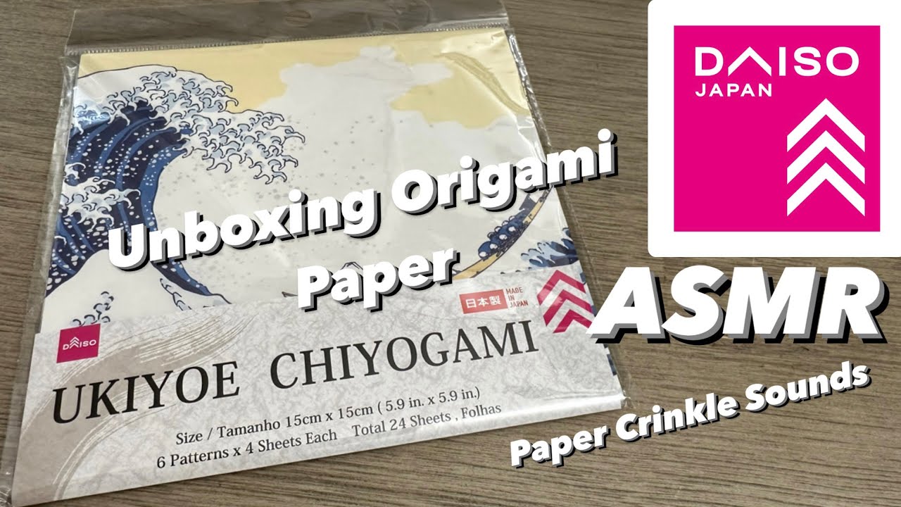 Unboxing: Origami Paper from Daiso - Ukiyoe Chiyogami ASMR (no talking)