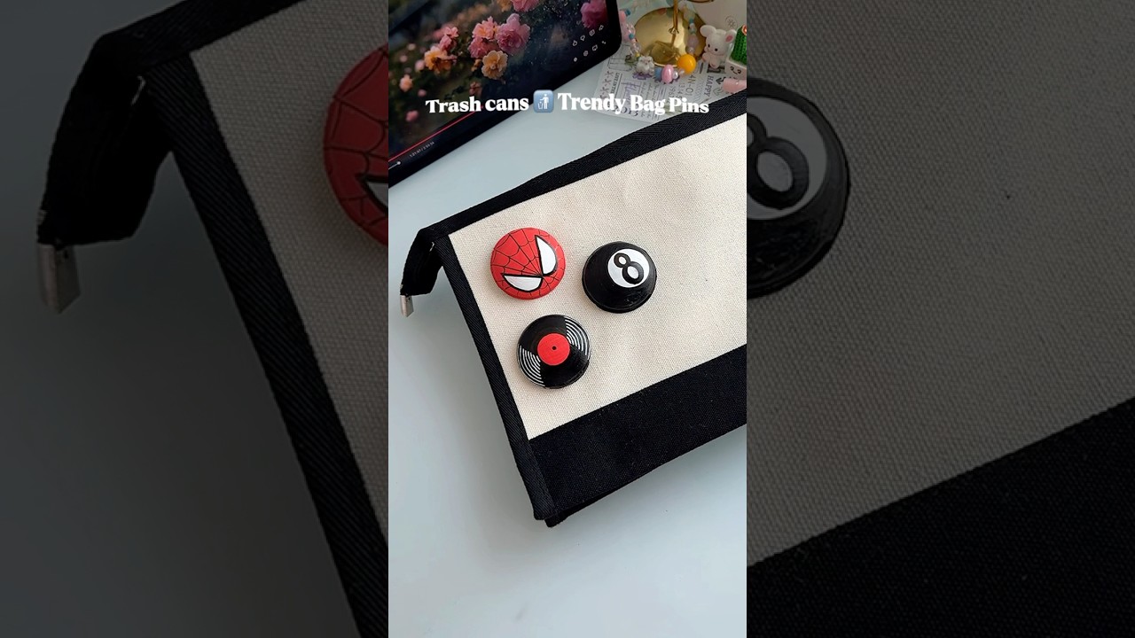 Trendy bag pins 👀✨#shorts #art #diy #craft #youtubeshorts