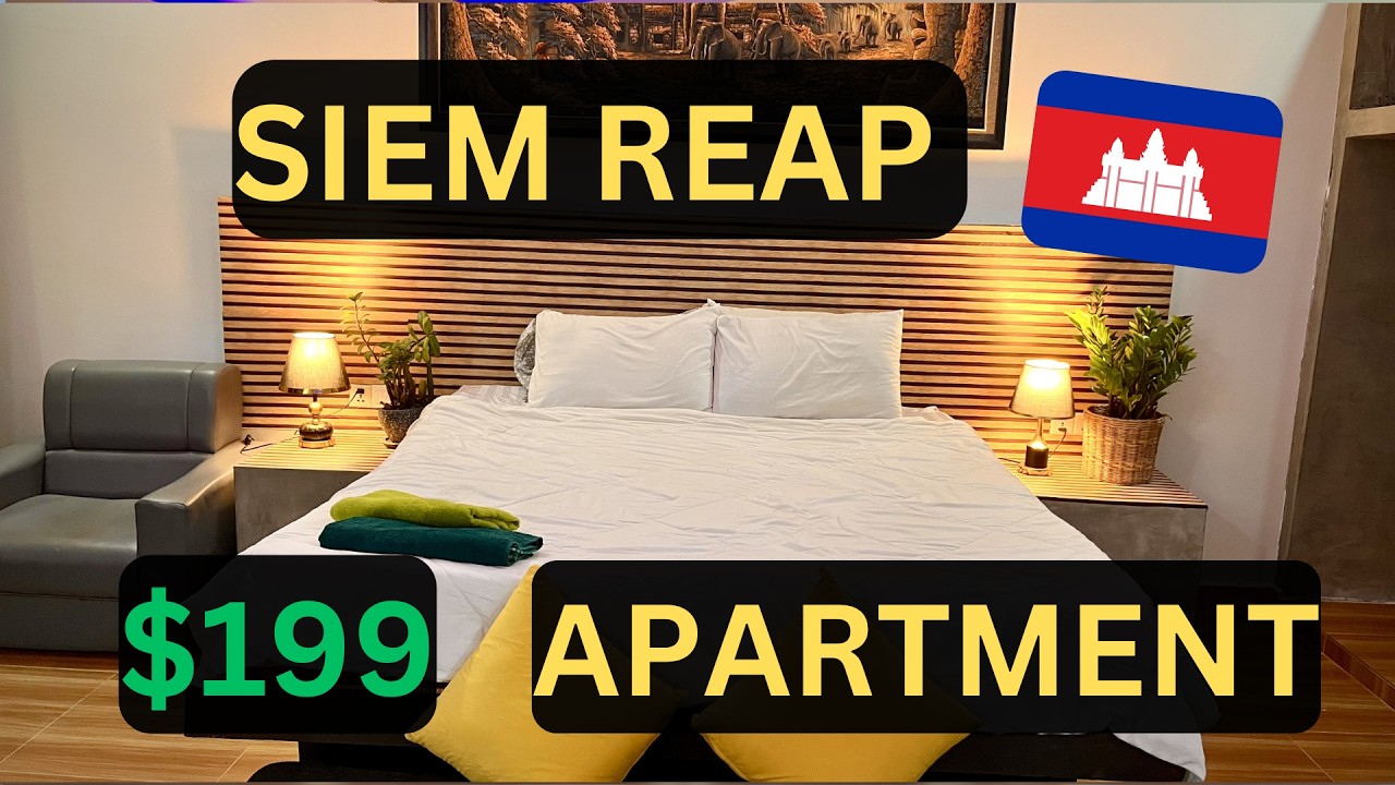 Siem Reap, Cambodia NEW $199 Apartment Review For Expats Living In Cambodia  4K