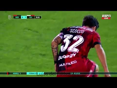 Gol de Nacho Scocco, cumplió la ley del ex. Newell's 1-1 River