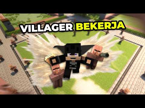 10,000 Villager Mencoba Bekerja Di Minecraft !!!
