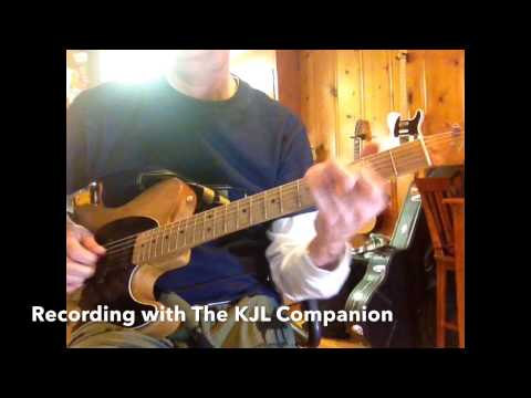 Rod Riley tracking guitar at home with KJL amp