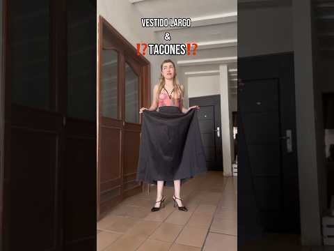 Walking in a long dress and heels⁉️ and not falling in the attempt