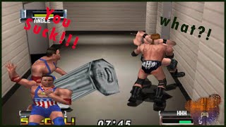 WWF No Mercy (N64) - Kurt Angle & Stone Cold vs. Triple H | Handicap Match