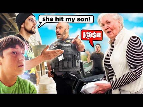 Random Grandma Hit My Son, I Called Police! (FV Hibachi Dinner Storytime)