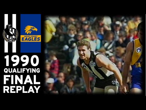 1990 AFL Qualifying Final Replay - Collingwood Vs West Coast (Extended Highlights)