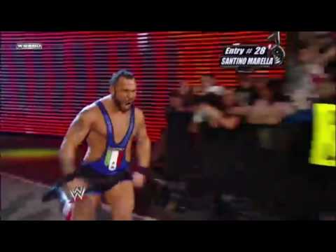 Santino Marrela fastest Royal Rumble elimination 1 sec + new intro!