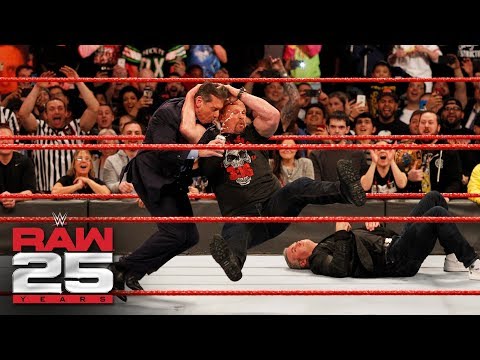 "Stone Cold" Steve Austin Stuns Shane and Mr. McMahon: Raw 25, Jan. 22, 2018