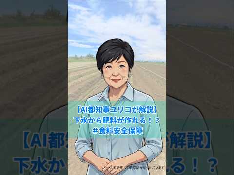 【AI都知事ユリコが解説】下水から肥料が作れる！？
