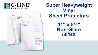 Super Heavyweight Vinyl Sheet Protectors Non-glare, 11 x 8-1/2, 50/BX- C-Line Products - 61018