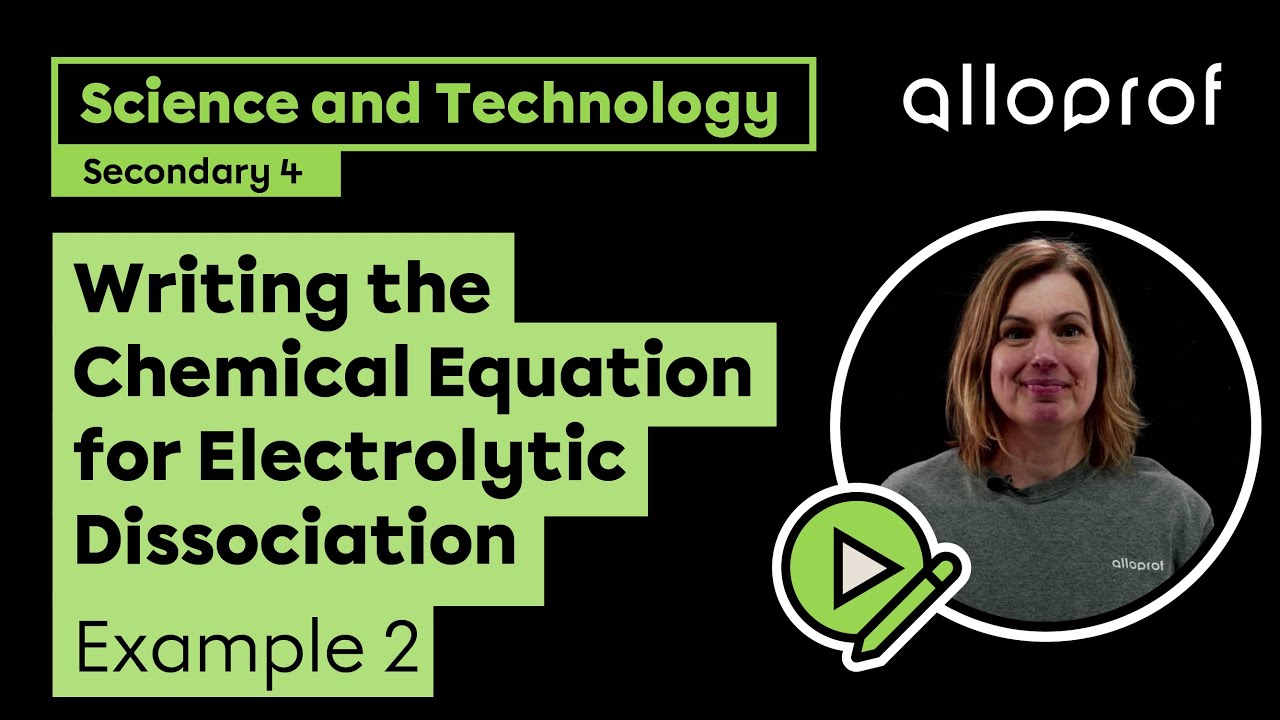 Writing the Chemical Equation for Electrolytic Dissociation - Example 2