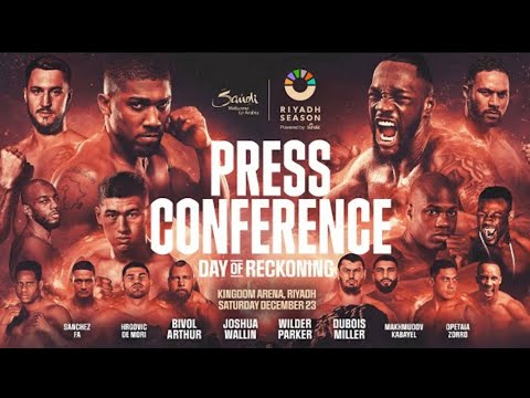 Day Of Reckoning Press Conference: Anthony Joshua, Bivol, Opetaia, Wilder, Hearn Live