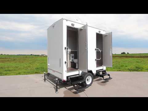 2 Station Portable Restrooms Trailer | Sanibel Beach Series