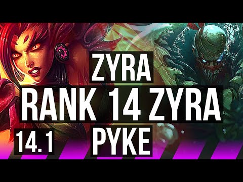 ZYRA & Jhin vs PYKE & Lucian (SUP) | 4/3/16, Rank 14 Zyra | NA Master | 14.1