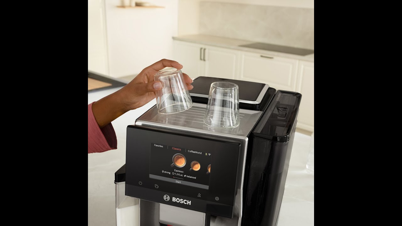 Bosch 800 Series Fully Automatic Espresso Machine in Black Stainless Steel