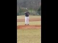 Logan Exum pitching for High school Varsity team